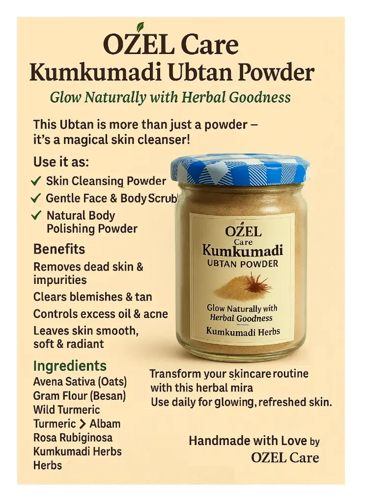 [KUMKUMADI UBTAN11] OZEL Care Kumkumadi Ubtan Powder 150gm
